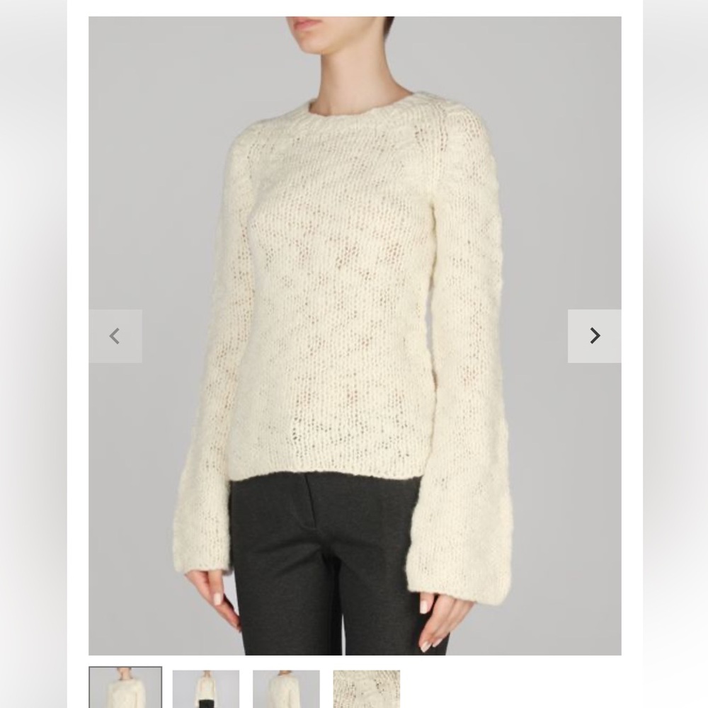 Derek Lam Women's Cream Knit Sweater 100% wool new without tag